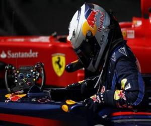 yapboz Sebastian Vettel - Red Bull - 2010 Shanghai